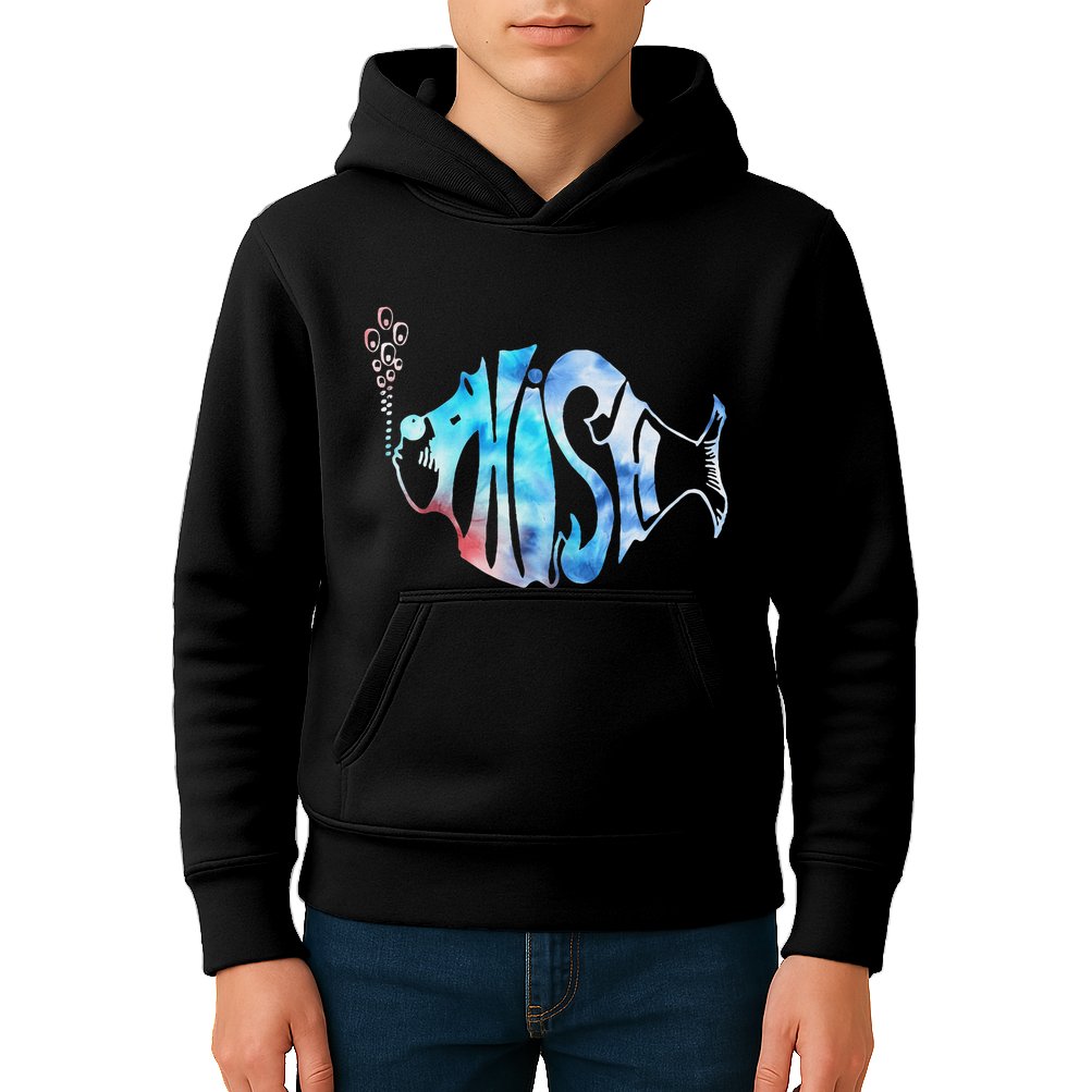 Colorful Jam Tie Dye For Fisherman Fish Graphic Kids Hoodie