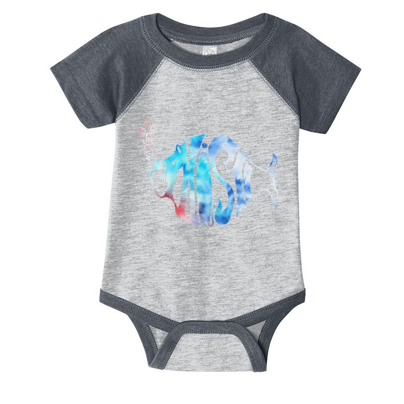 Colorful Jam Tie Dye For Fisherman Fish Graphic Infant Baby Jersey Bodysuit