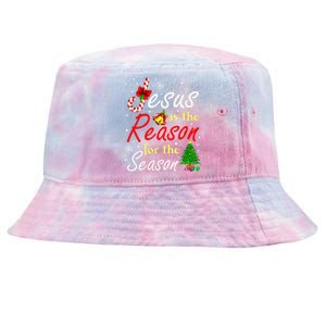 Christian Jesus The Reason Christmas Stocking Stuffer Gifts Tie-Dyed Bucket Hat