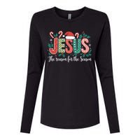 Christian Jesus The Reason Xmas Holiday Season Christmas Womens Cotton Relaxed Long Sleeve T-Shirt