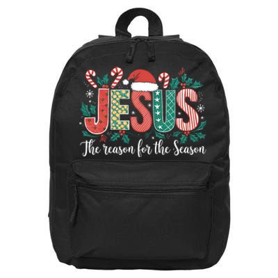 Christian Jesus The Reason Xmas Holiday Season Christmas 16 in Basic Backpack