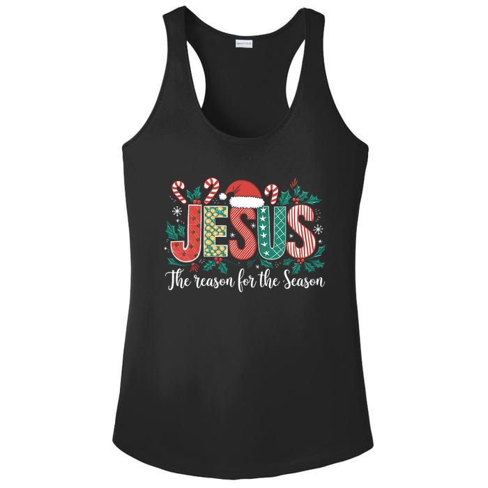 Christian Jesus The Reason Xmas Holiday Season Christmas Ladies PosiCharge Competitor Racerback Tank