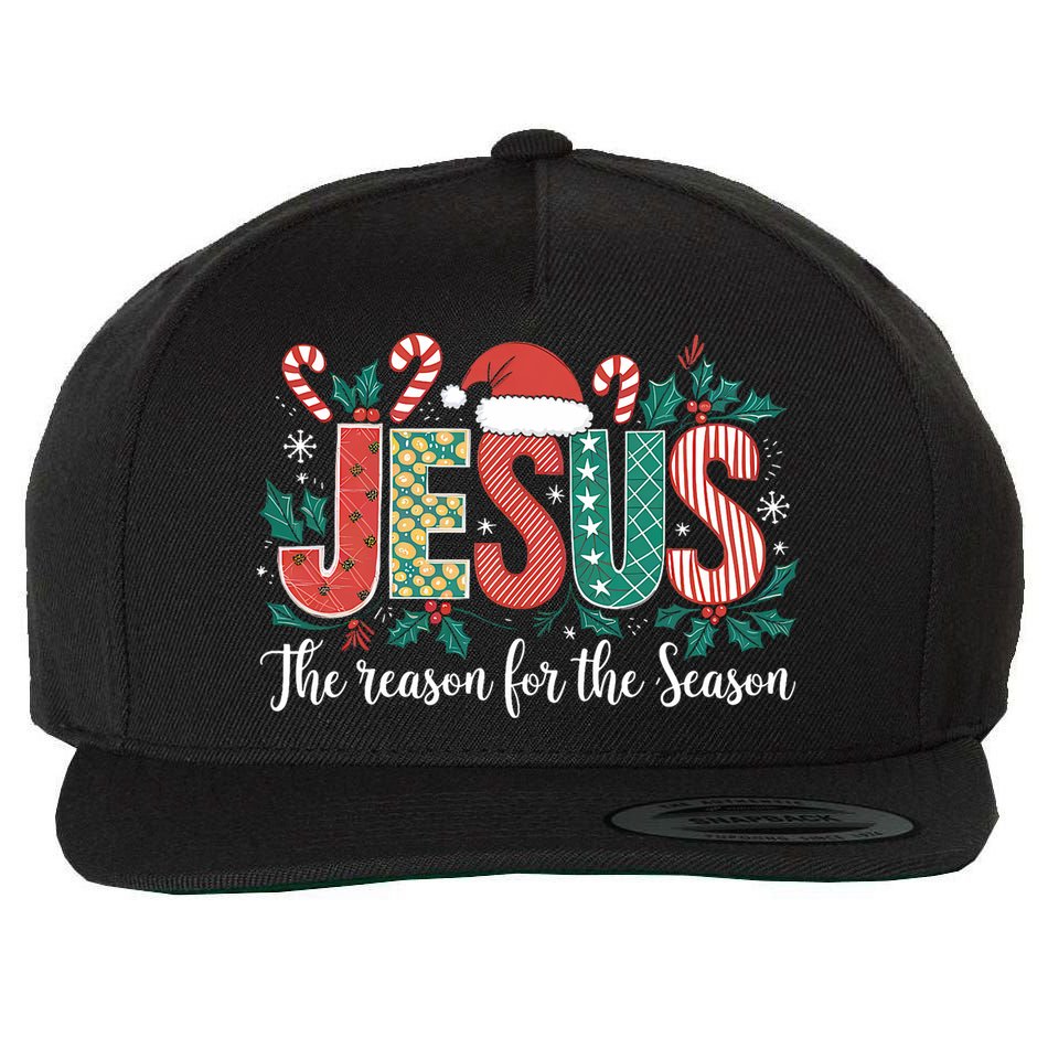 Christian Jesus The Reason Xmas Holiday Season Christmas Wool Snapback Cap