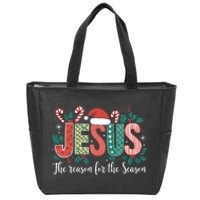 Christian Jesus The Reason Xmas Holiday Season Christmas Zip Tote Bag