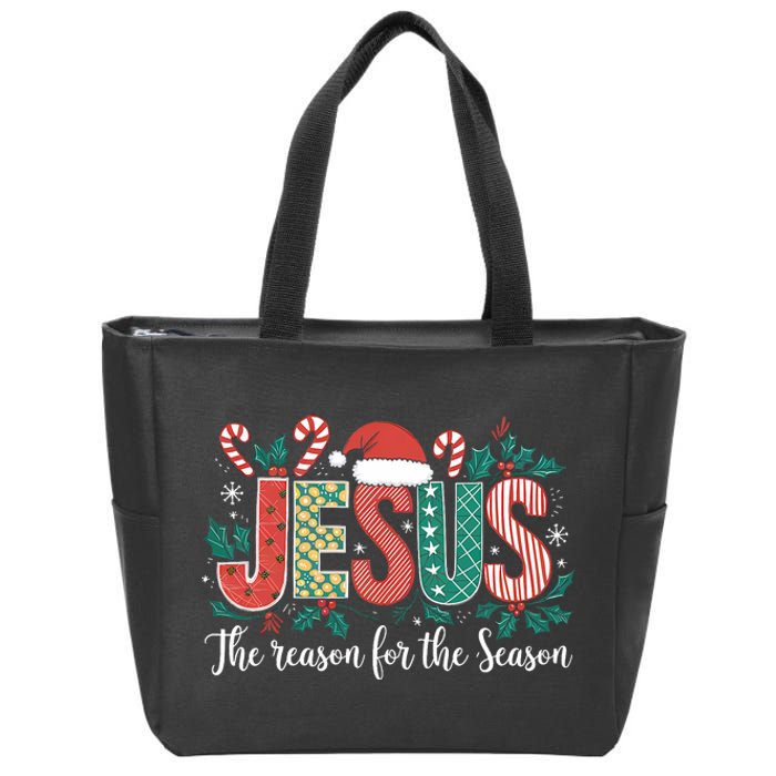 Christian Jesus The Reason Xmas Holiday Season Christmas Zip Tote Bag