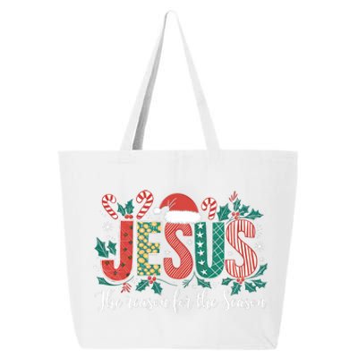 Christian Jesus The Reason Xmas Holiday Season Christmas 25L Jumbo Tote