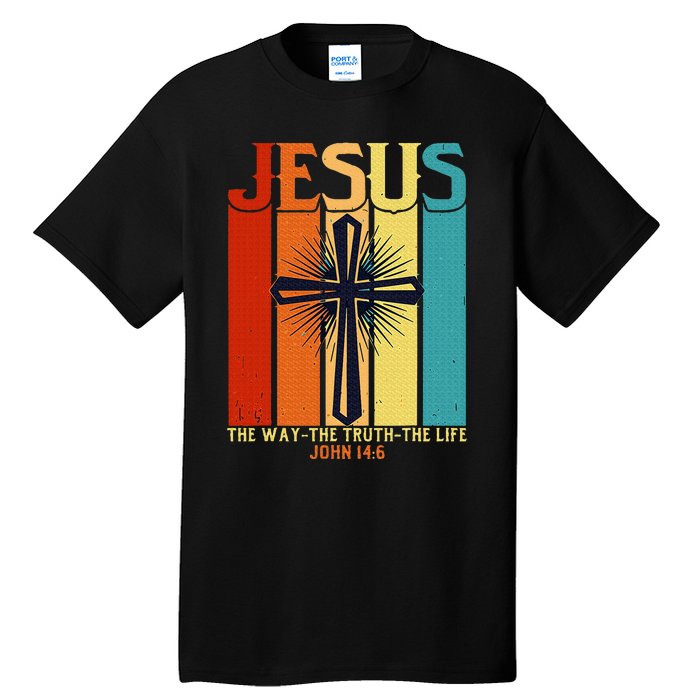 Christian Jesus The Way Truth Life Tall T-Shirt