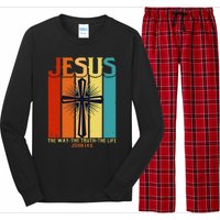 Christian Jesus The Way Truth Life Long Sleeve Pajama Set