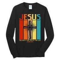 Christian Jesus The Way Truth Life Tall Long Sleeve T-Shirt