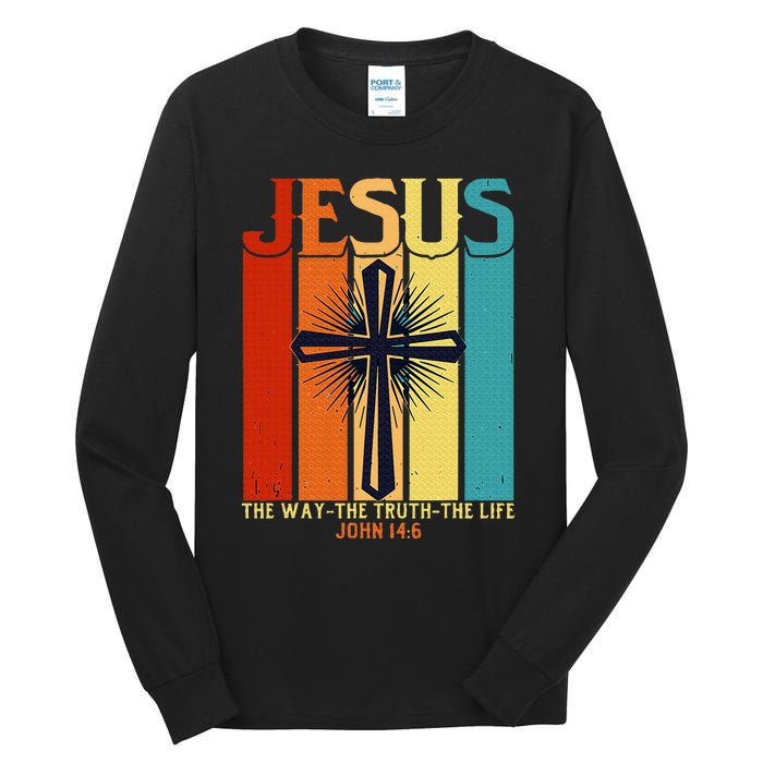 Christian Jesus The Way Truth Life Tall Long Sleeve T-Shirt