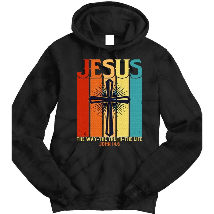 Christian Jesus The Way Truth Life Tie Dye Hoodie