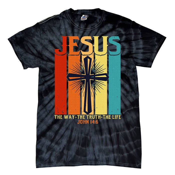 Christian Jesus The Way Truth Life Tie-Dye T-Shirt