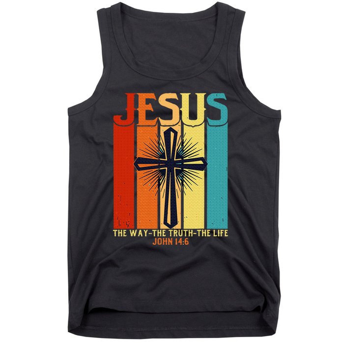 Christian Jesus The Way Truth Life Tank Top