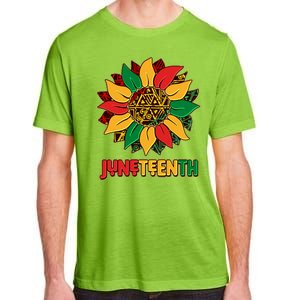 Celebrate Juneteenth Traditional African Pattern Sunflower Adult ChromaSoft Performance T-Shirt