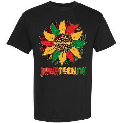 Celebrate Juneteenth Traditional African Pattern Sunflower Garment-Dyed Heavyweight T-Shirt