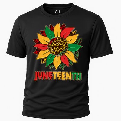 Celebrate Juneteenth Traditional African Pattern Sunflower Performance Shirt