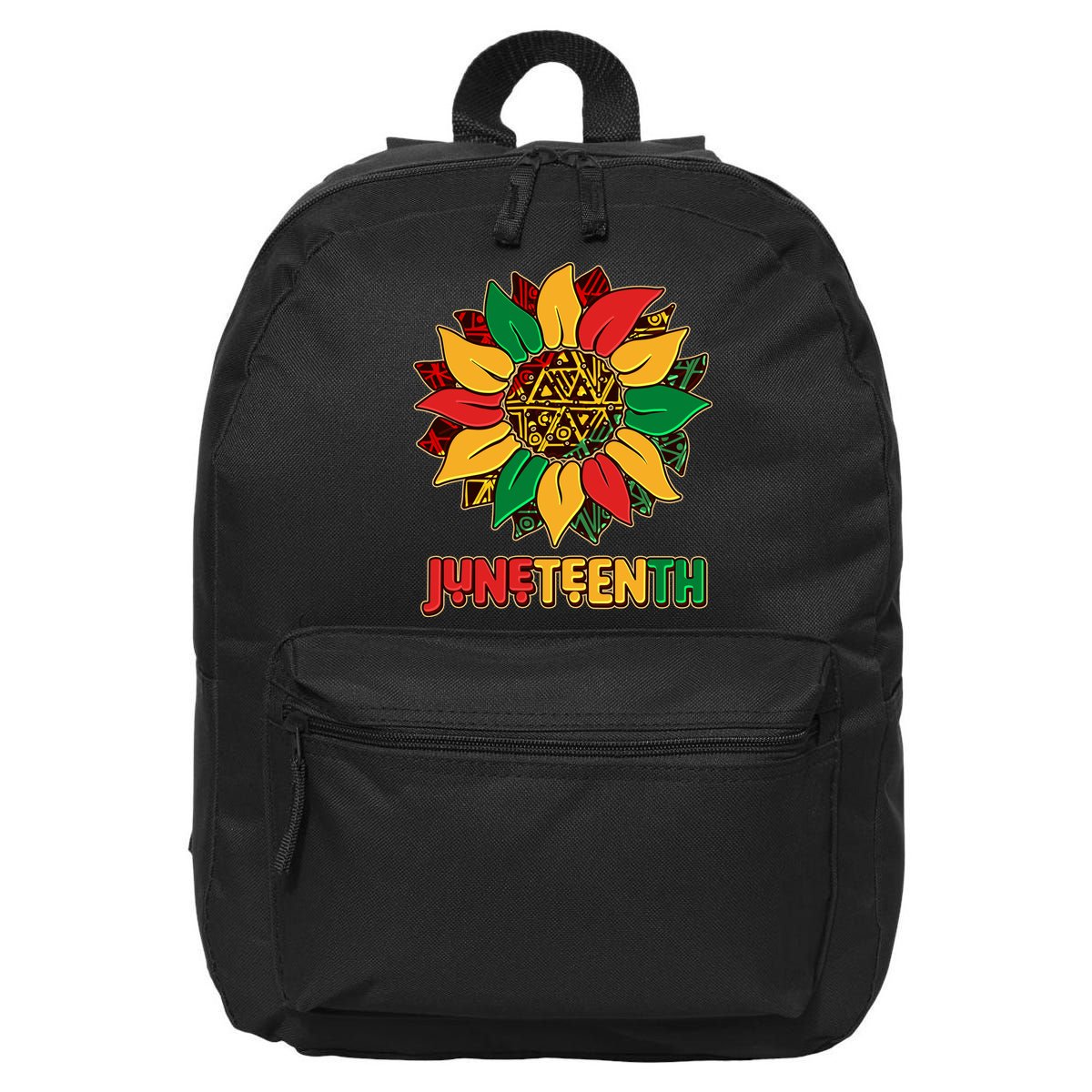 Celebrate Juneteenth Traditional African Pattern Sunflower 16 in Basic Backpack