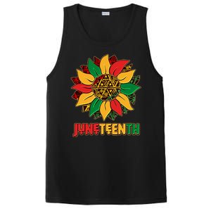 Celebrate Juneteenth Traditional African Pattern Sunflower PosiCharge Competitor Tank