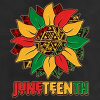 Celebrate Juneteenth Traditional African Pattern Sunflower Trucker Hat