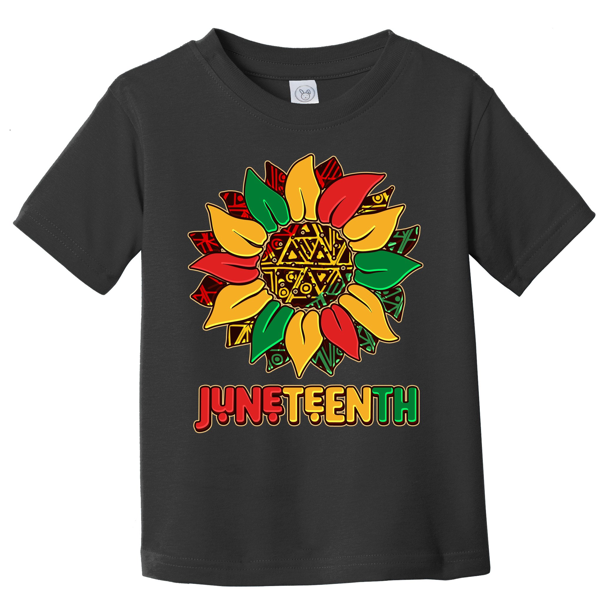 Celebrate Juneteenth Traditional African Pattern Sunflower Toddler T-Shirt