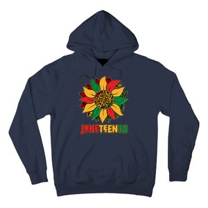 Celebrate Juneteenth Traditional African Pattern Sunflower Hoodie