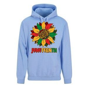 Celebrate Juneteenth Traditional African Pattern Sunflower Unisex Surf Hoodie