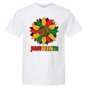 Celebrate Juneteenth Traditional African Pattern Sunflower Garment-Dyed Heavyweight T-Shirt