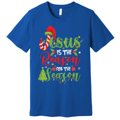 Christian Jesus The Reason Christmas Stocking Stuffer Gifts Premium T-Shirt