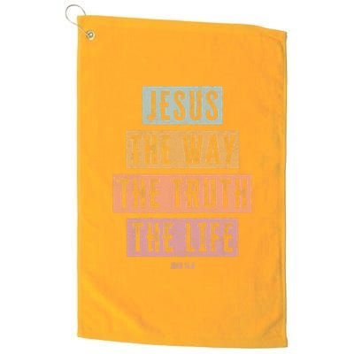 Christian Jesus The Way Truth Life Platinum Collection Golf Towel