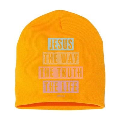 Christian Jesus The Way Truth Life Short Acrylic Beanie