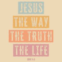 Christian Jesus The Way Truth Life Drawstring Bag