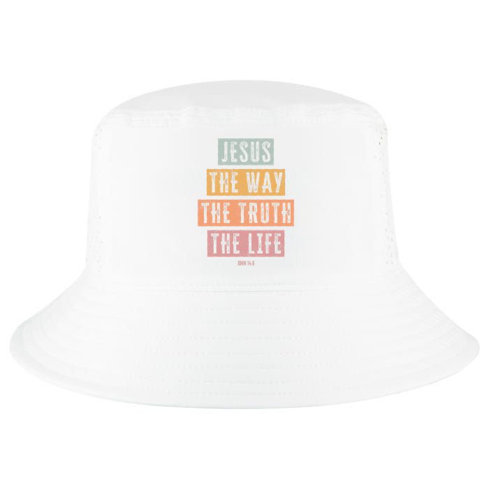 Christian Jesus The Way Truth Life Cool Comfort Performance Bucket Hat