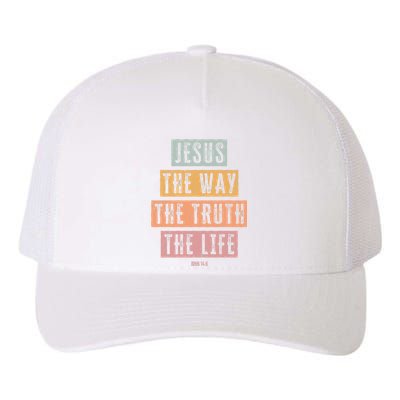 Christian Jesus The Way Truth Life Yupoong Adult 5-Panel Trucker Hat