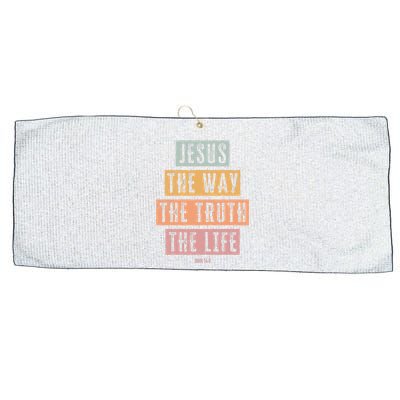 Christian Jesus The Way Truth Life Large Microfiber Waffle Golf Towel