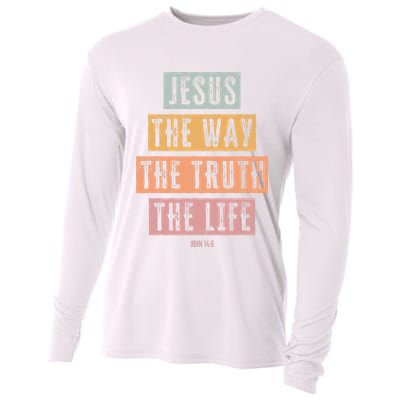 Christian Jesus The Way Truth Life Cooling Performance Long Sleeve Crew
