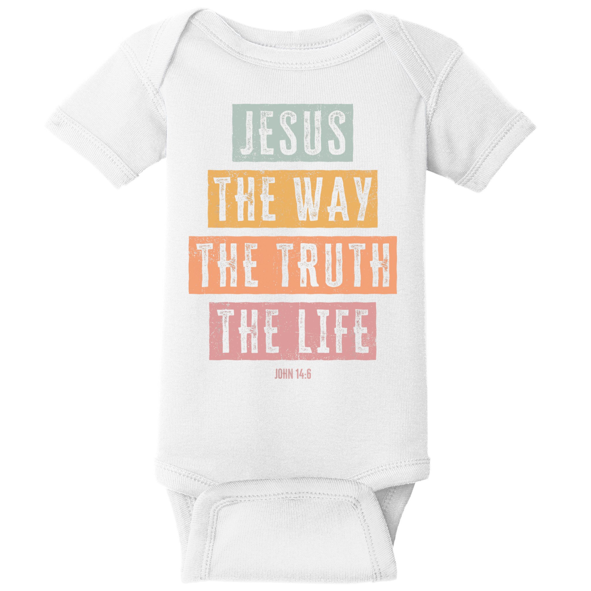 Christian Jesus The Way Truth Life Baby Bodysuit