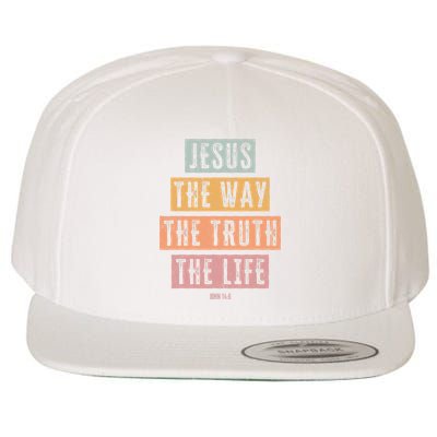 Christian Jesus The Way Truth Life Wool Snapback Cap