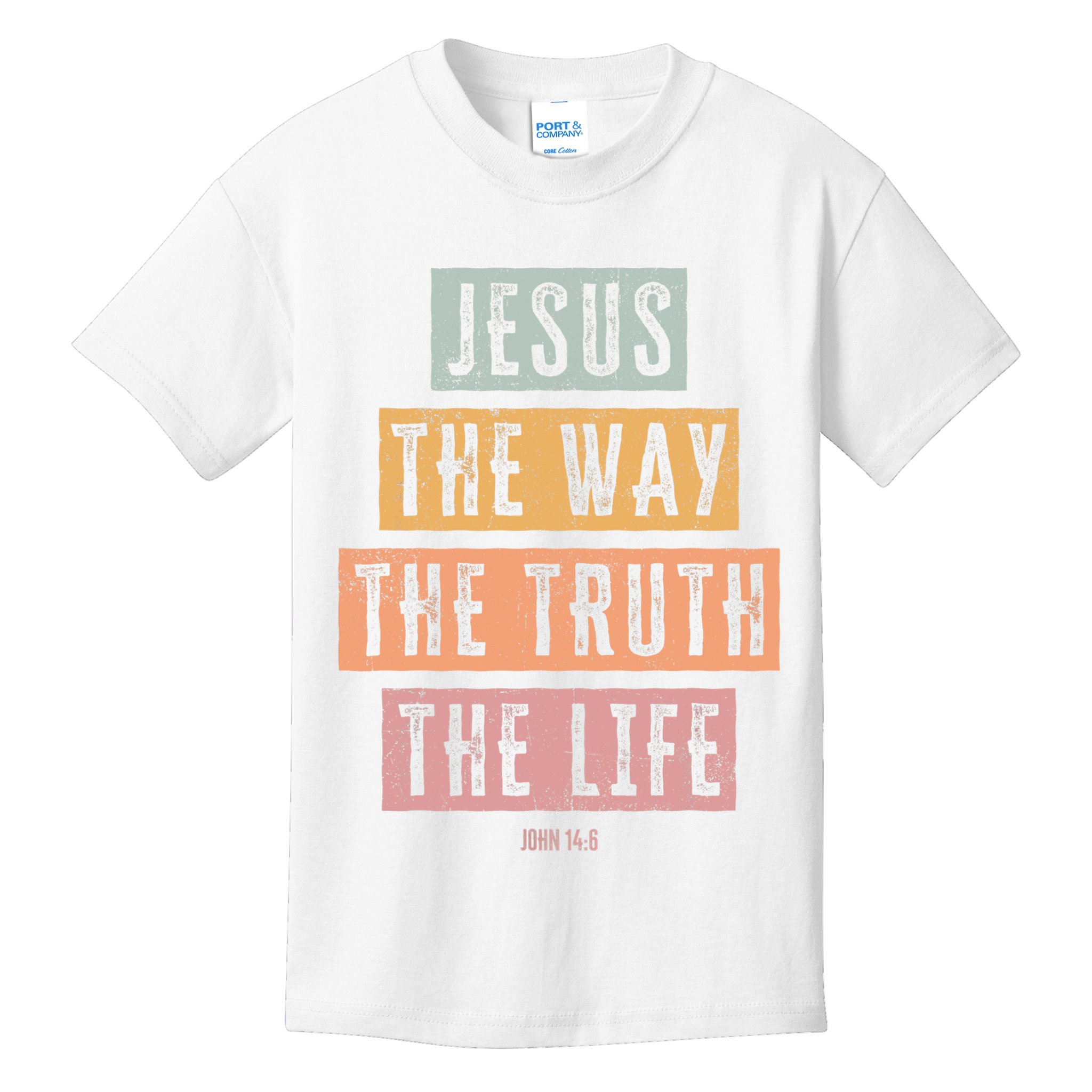 Christian Jesus The Way Truth Life Kids T-Shirt