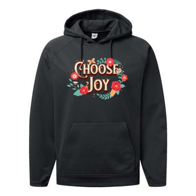 Choose Joy Vote Kamala Harris Performance Fleece Hoodie