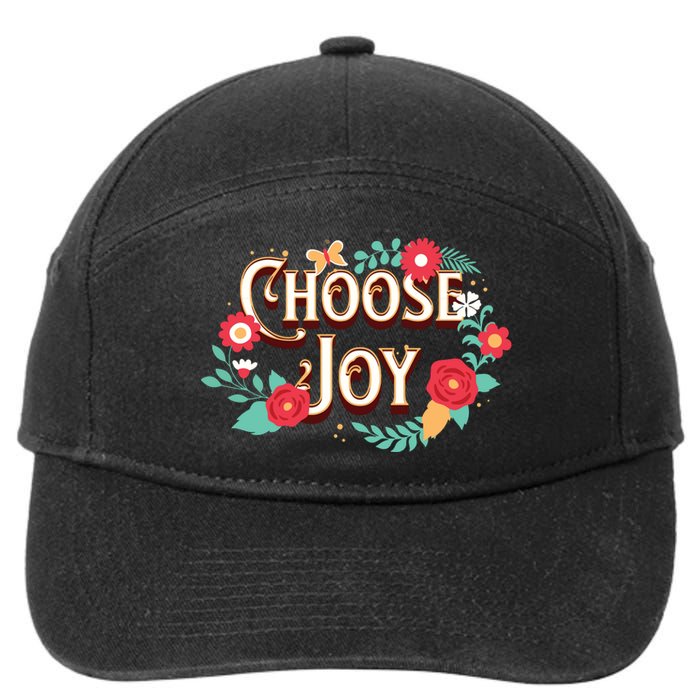 Choose Joy Vote Kamala Harris 7-Panel Snapback Hat