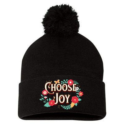 Choose Joy Vote Kamala Harris Pom Pom 12in Knit Beanie