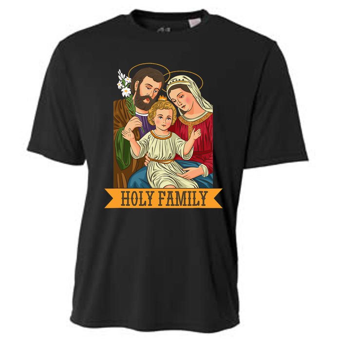 Child Jesus Virgin Mary and St Joseph Cooling Performance Crew T-Shirt