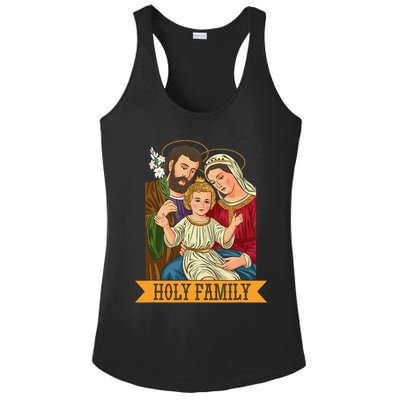 Child Jesus Virgin Mary and St Joseph Ladies PosiCharge Competitor Racerback Tank