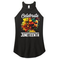 Celebrate Juneteenth Wo African Black History Month Women’s Perfect Tri Rocker Tank