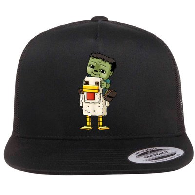 Chicken Jockeys Zombie Pixel Gamer Zombie Chicken Jockeys  Flat Bill Trucker Hat