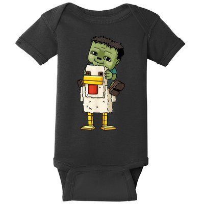 Chicken Jockeys Zombie Pixel Gamer Zombie Chicken Jockeys  Baby Bodysuit