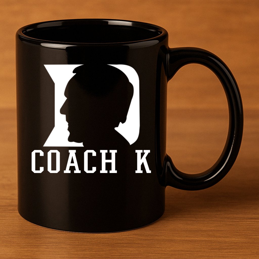 Coach K 1k Wins Basketball 11oz C Handle Ceramic Mug