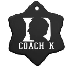 Coach K 1k Wins Basketball Ceramic Star Ornament