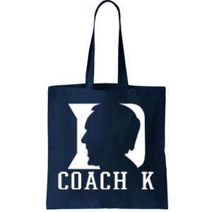 Coach K 1k Wins Basketball Tote Bag