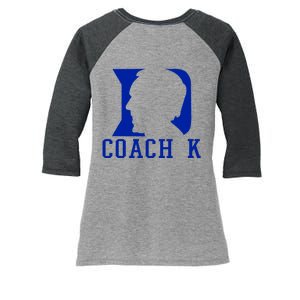 Coach K 1k Wins Basketball Women's Tri-Blend 3/4-Sleeve Raglan Shirt